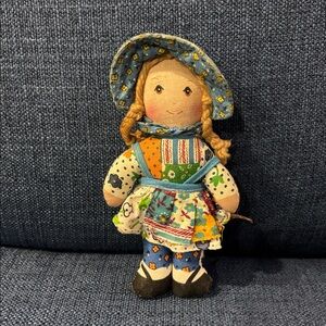 Vintage 1970s Holly Hobbie 6” Rag Doll, by Knickerbocker
